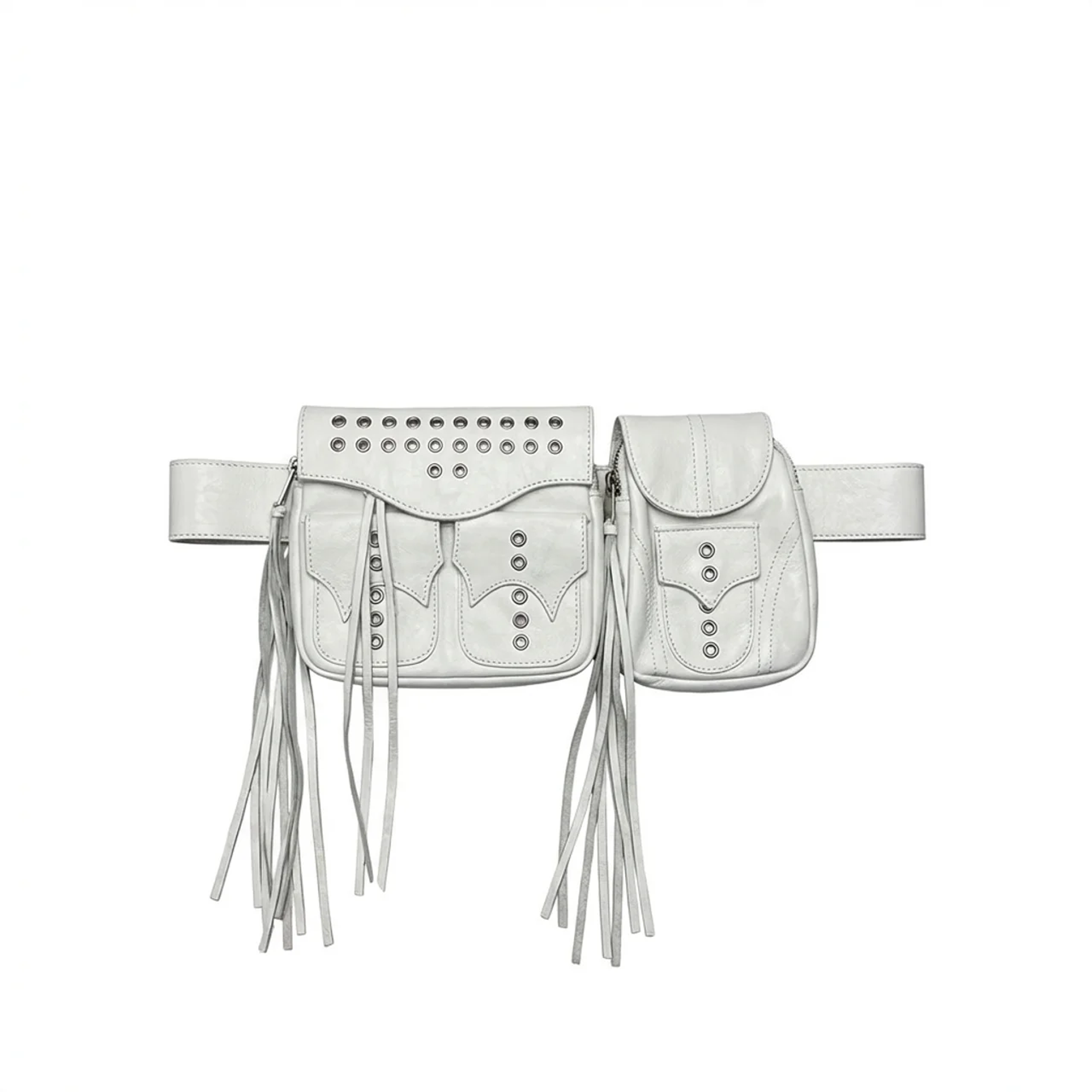 Sacra Cintola Sheepskin Belt (White)